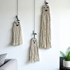 Yousheng Halloween Ghost Wall Hanging Decoration Boho Handwoven Cotton Rope Ghost Ornaments for Indoor Outdoor Haunted House Decor