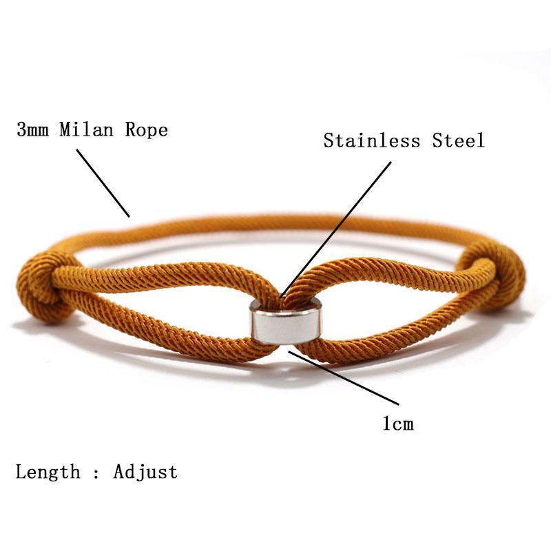 Noter 3mm Thin Cord Chain Bracelet Unisex Stainless Steel Coil Handmade Adjustable Braclet Lucky Blue Red Thread Braslet Joias