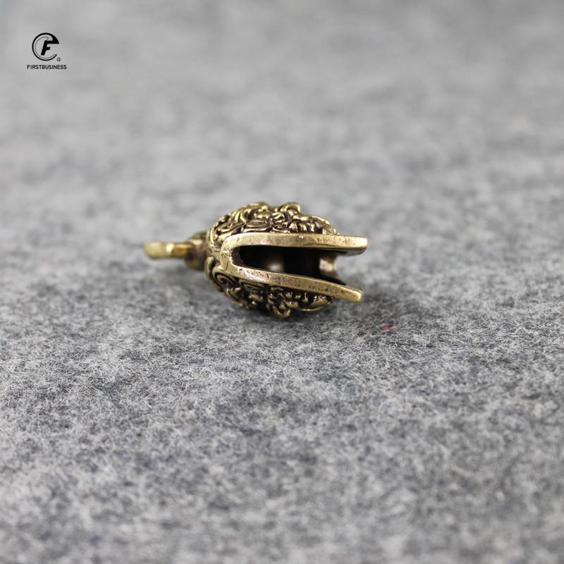 Медный Львиный Голова Колокольчик Маленькие Украшения Стол Фэн-шуй Декорации Ретро Латунный Брелок Подвески Домашний Декор для Гостиной