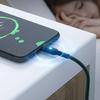 Усиленный плетеный USB C кабель для передачи данных, оснащенный функцией подсветки и автоматической остановкой зарядки при полном заряде
