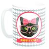 [Q3378] - Ceramic Mug 'Happy Cat! ' Pussy (Made In France) - 9. 5x8 Cm