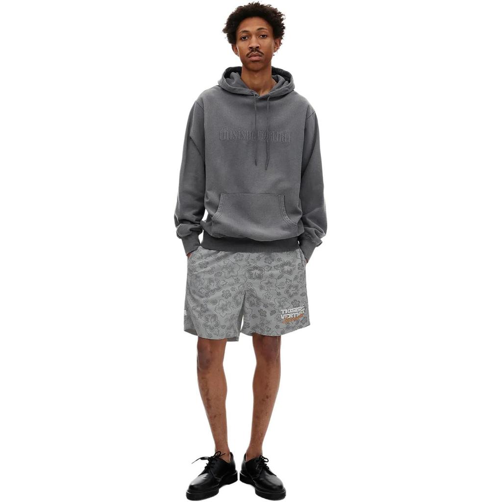 Thisisneverthat SS24 Big Logo Nylon Shorts Unisex Shorts Gray TN241WSONS02GRY