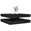 VidaXL 360-degree Rotating Coffee Table Black Oak 90x90x34.5 Cm, Side Table, Living Room Table, Modern Coffee Table, 3321352