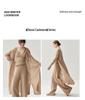2025 Cashmere Rolled Edge Long Cardigan: Autumn/Winter Collarless Outerwear for Women - Comfy, Stylish & Perfect for Commuting