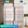 2pcs Christmas Deer Forest Pattern Printed Curtain for Home Decor - Rod Pocket Window Treatment for Bedroom   Office   Kitchen