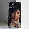 Чехол для телефона F-Final F-Fantasy Aerith T-Tifa Для iPhone 17,16,15,14,13,12,11,Pro,XS,Max,XR,Plus,E,SE4,Mini Черный Мягкий Чехол