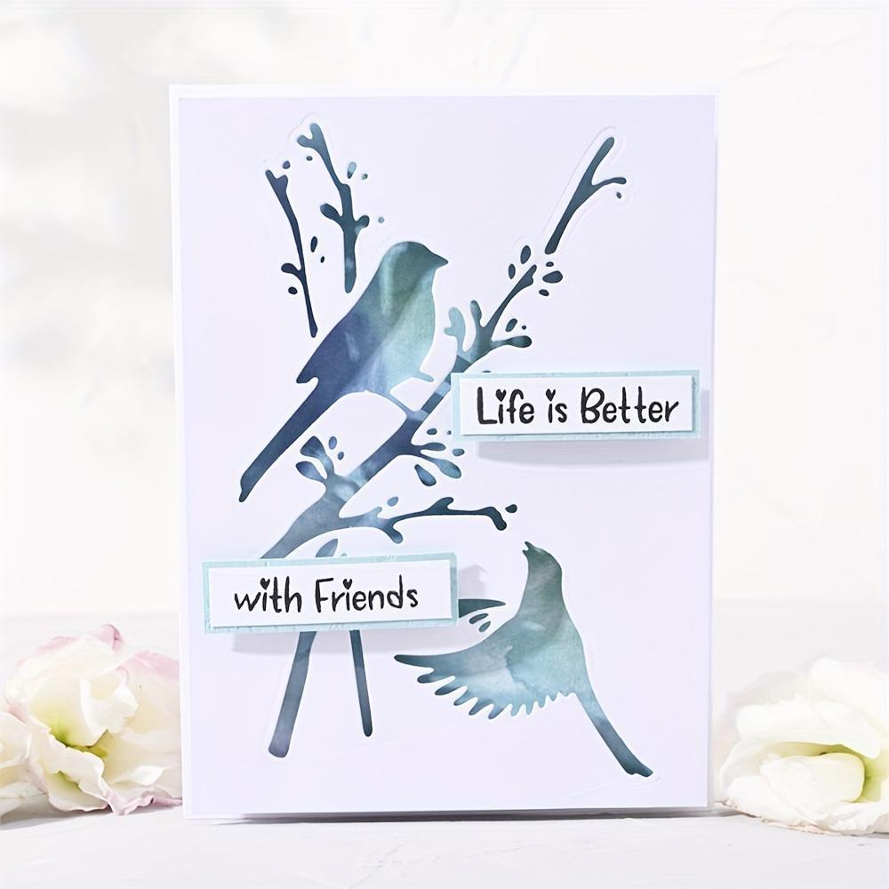 Металлические штампы для резки птиц в дереве для DIY, высечки для скрапбукинга, бумажные карты, тисненые декоративные ремесленные высечки