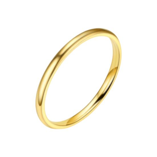 Кольцо на палец Элегантное кольцо с гладкой поверхностью Минималистичный простой стиль Тонкое штабелируемое кольцо