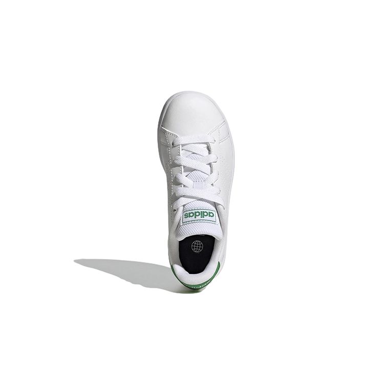 adidas Neo Advantage Удобные Универсальные Прочные Детские Кроссовки Низкие Кеды Белый Зеленый GY6995