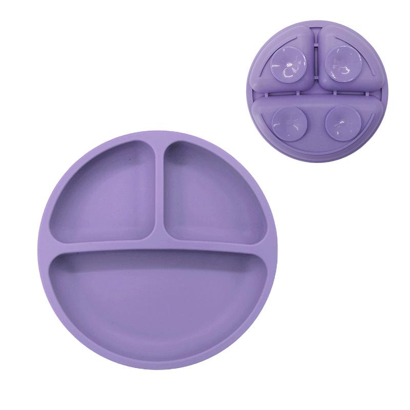1 шт. 20x20x3 см Милый медведь Детское питание Дополнение Столовая посуда - Силиконовая присоска Тарелка для ужина миска с защитой от падений