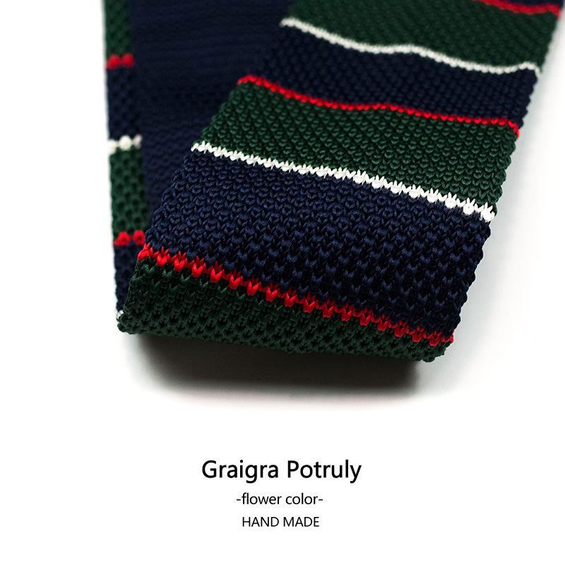 Темно-зеленый маленький галстук 5 см узкий вариант кофейного цвета ретро полосатый британский японский прилив плоский вязаный галстук