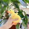 Plush Bag Plush Goose Keychain Pendant Yellow And White Colored Plush Bag Pendant