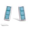 [P7010] - Silver Turquoise 'Boho' Silver Earrings (rhodium-plated) - 10x3 Mm