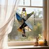 Handmade Stained Glass Women Spinner Decoration Vintage Acrylic Ornament Sun Catcher Outdoor Garden Yard Window Hanging Decor