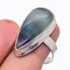 Fluorite Gemstone 925 Sterling Silver Jewelry Ring Size 10
