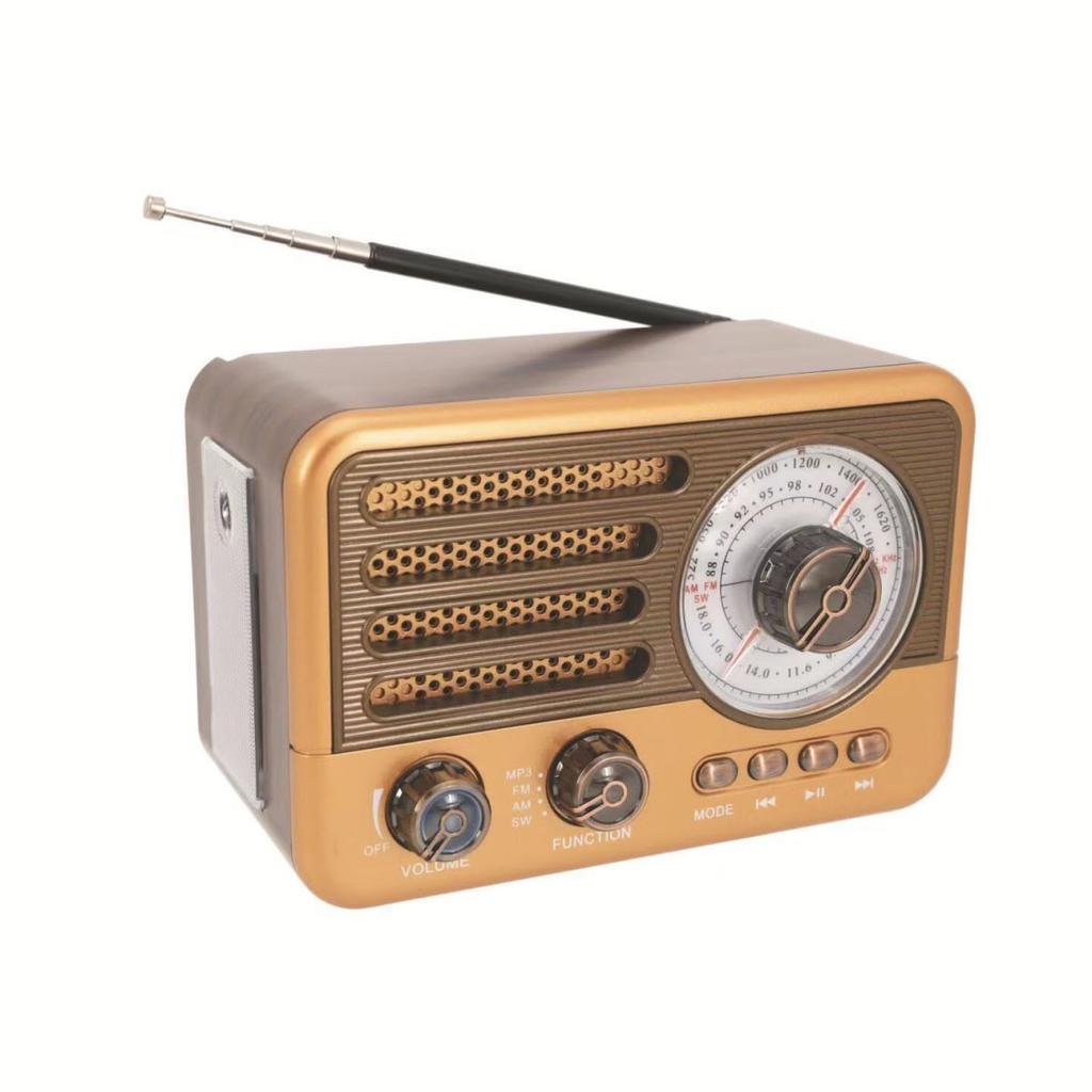 Роскошный дизайн, беспроводной Bluetooth-динамик, винтажный радиоприемник, перезаряжаемый FM/AM/SW ПОДДЕРЖКА USB/SD/TF HIFI стерео Mp3-плеер