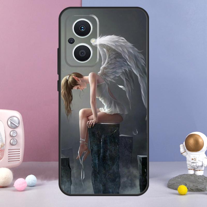 Фантастическая Ангел Девушка Крылья Чехол Для OPPO Reno 11 F 12F 13F 14F 10 12 13 14 Pro 7 8 Lite OPPO Find X9 X6 X5 X8 Pro Чехол