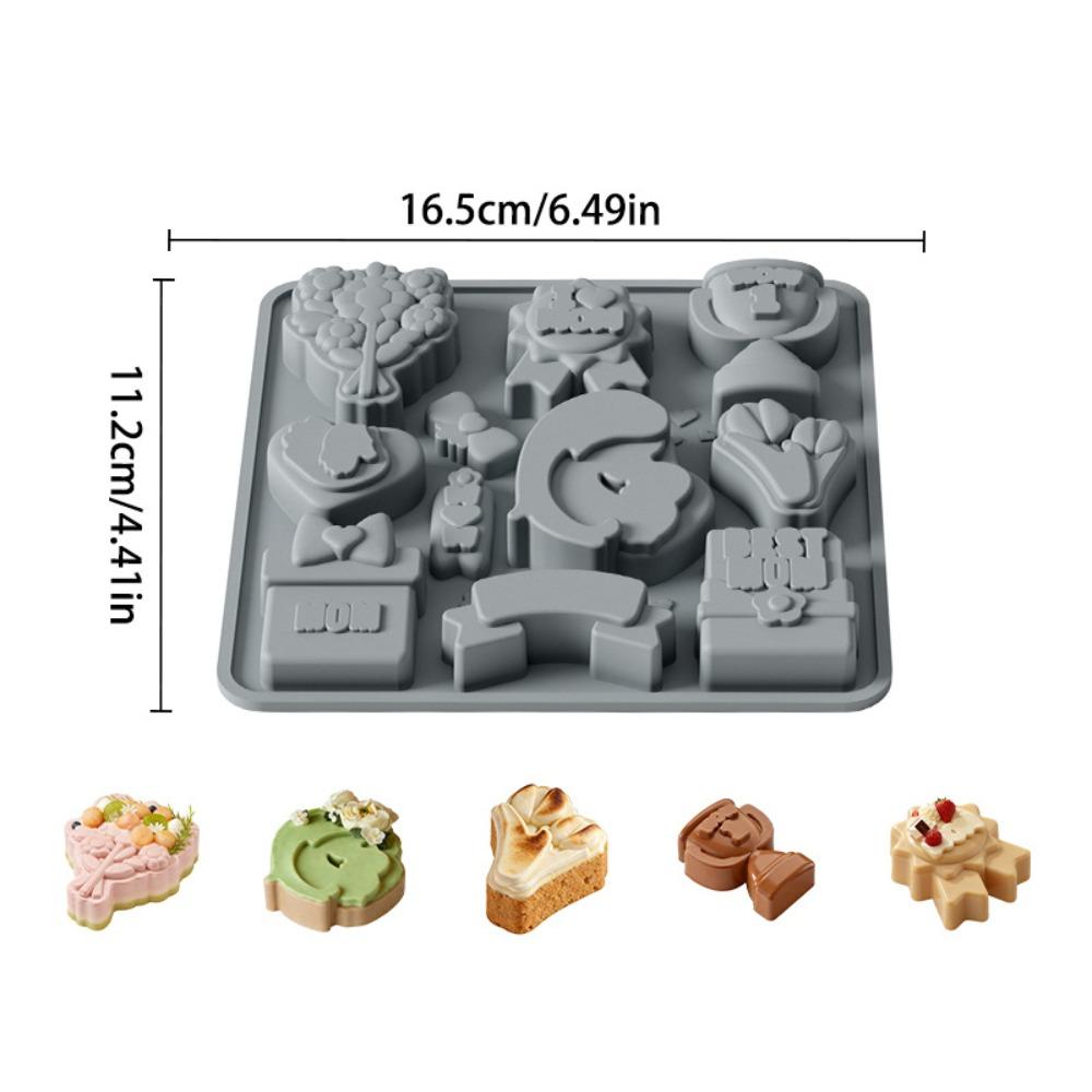Food Grade Silicone Dessert Mold Flexible Chocolate Mold Stylish Mother's Day Baking Mold Pudding