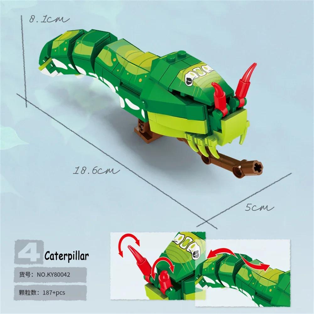 Cicada Insects Building Blocks Toys Set - Long-Lasting Play Party Gift for Kids Great Collectible Models Caterpillar Cicada