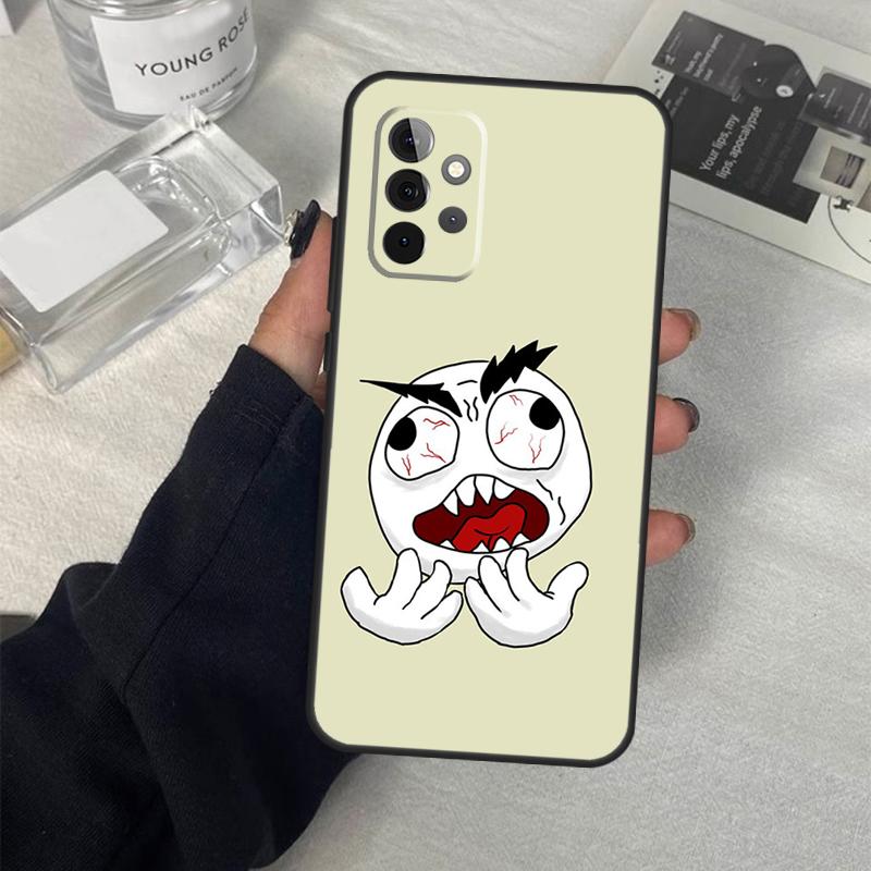 Чехол с мемом Troll Face для Samsung Galaxy A06 A16 A26 A36 A56 A53 A32 A52 A33 A13 A55 A35 A15 A14 A34 A54 A17