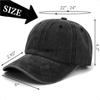 6 Pieces Washed Plain Baseball Cap Unisex Cotton Baseball Cap Distred Twill Adjustable Golf Dad Hat Retro Unstructured Basebal