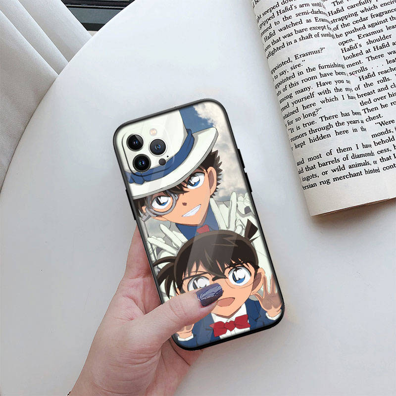 Чехол для телефона JO17 Detective Conan для iPhone 7 8 11 12 13 14 15 16 16E XS Pro Max XR X SE Samsung S20 S21 S22 S23 S24 FE Ultra Plus Lite S21S A55