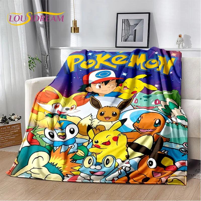 Japanese Pokemon Cute Cartoon Soft Flannel Blankets,Throw Blanket Comfortable Blanket for Picnic Beds Sofa Home Bedroom Kids