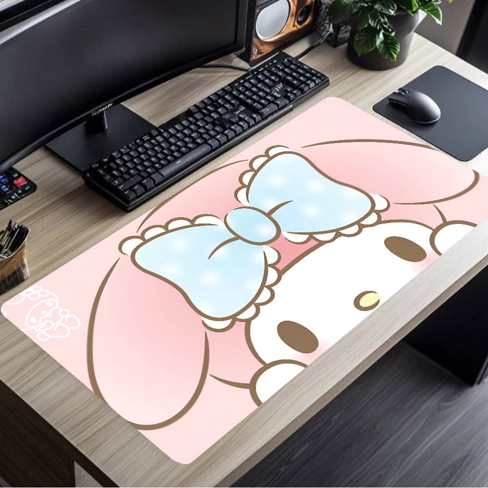 Cute Cartoon M-My Melody Mousepad Large Keyboard Desk Mat Gaming Mouse Pad LockEdge Non-slip Mat