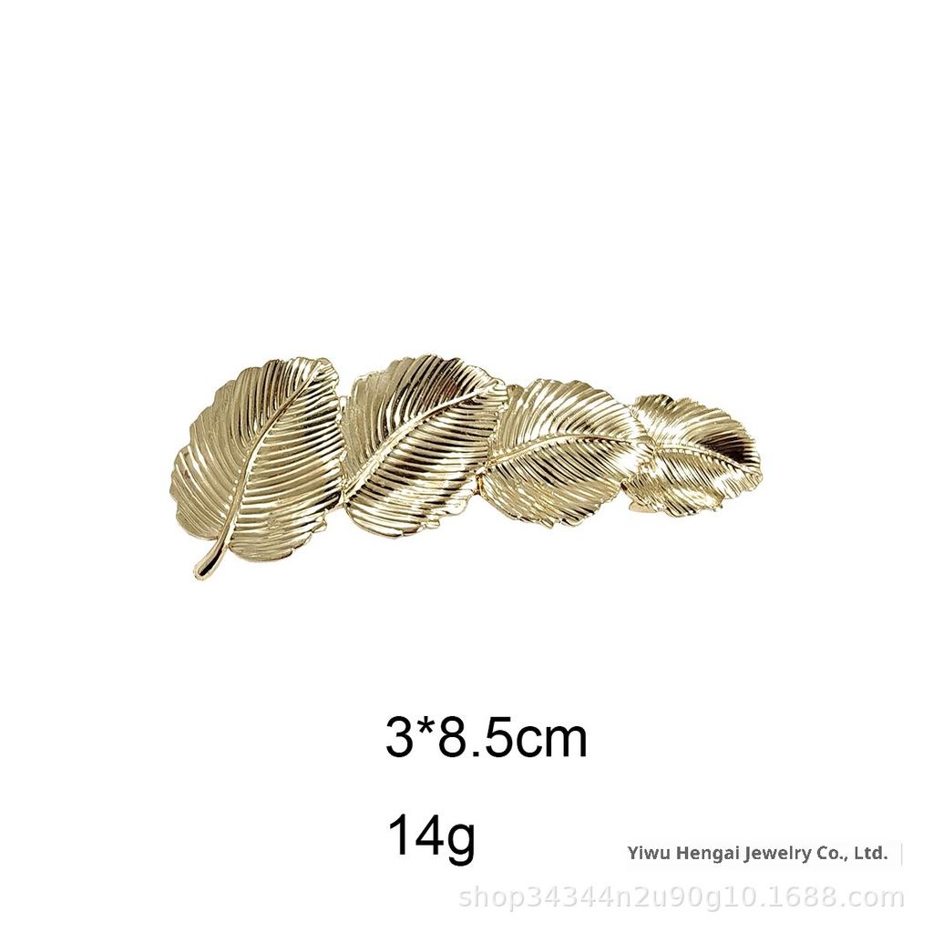 Women's European American Minimalist Style butterfly Hair Clip Textured Electroplated Metal Surface Versatile Spring Clip Hair