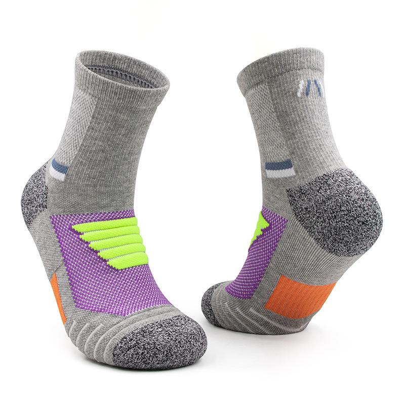 5 пар мужских длинных носков с полотенцем Professional Elite Sweat Absorbing Anti-slip Sports Mid-Socketball Socks