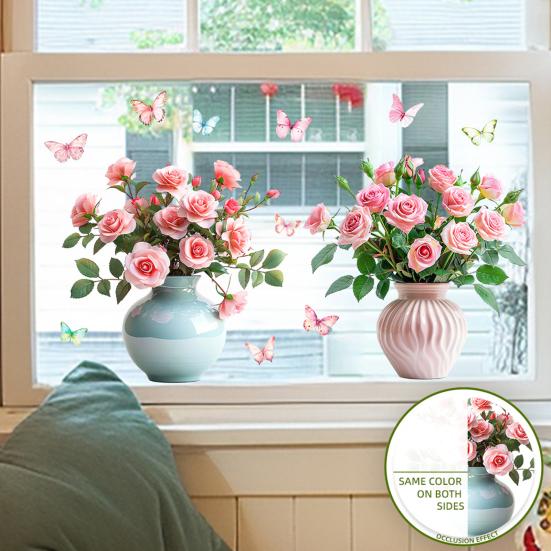 1 пара Фиолетовый Цветок Наклейка на Стену Отклей и Наклей Полевой Цветок Бабочка Настенный Декор Снимаемый Цветочный Настенный Арт Мурал для Комнаты Девочки Детской Комнаты Класса