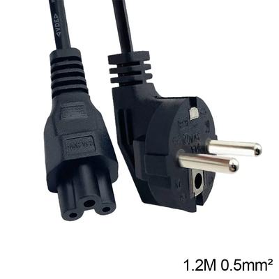 Европейский кабель питания 0,75 мм для ноутбука, европейский IEC C5 "Микки Маус", евро-адаптер питания для ноутбука HP Asus Dell, телевизора, ПК, компьютера