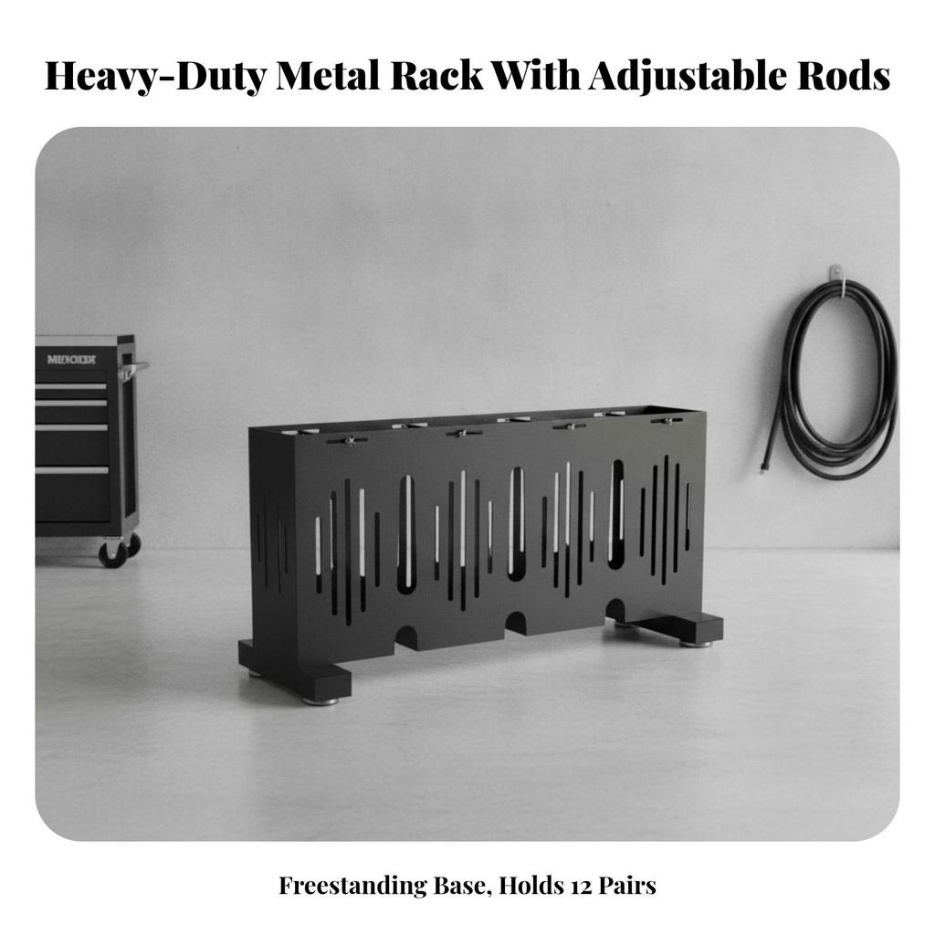 Ski Storage Rack Adjustable Freestanding Stable for Garage