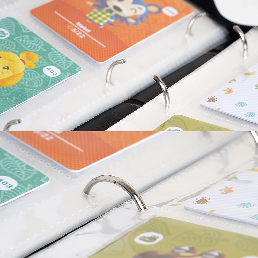 Папка-переплет для коллекционных карточек Yowxeedi с 4 карманами, держатель для альбома, загрузка сверху, 3 кольца, застежка-молния