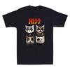Hiss Fun Cat Rock Music Printed T-shirt Men's and Women's Short Sleeve T-shirt Crewneck Outdoor Blazer Pure Cotton Breathable