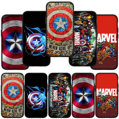 Для iPhone 16 15 Xiaomi Redmi Note 13 12 11 Pro Max X 9 14 XR Samsung Galaxy A16 S24 S23 Plus Huawei OPPO Captain America Shield Marvel Phone Case