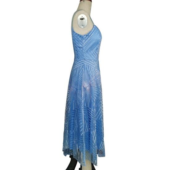 Вечернее платье с V-образным вырезом, А-силуэта, узкое, с высокой талией, на бретельках, платье-комбинация без рукавов и вышивкой для выпускного вечера