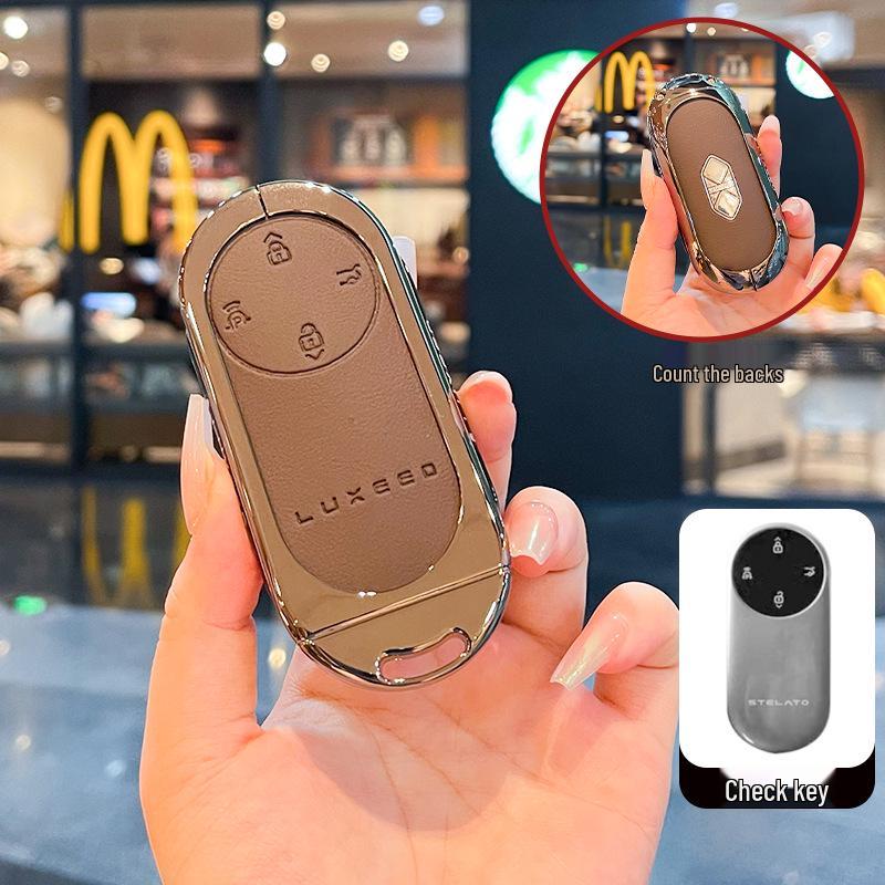 Совместимо с ключом 2026 LUXEED R7: Новая Bluetooth-смарт-защитная сумка-чехол LUXEED S7 с пряжкой.