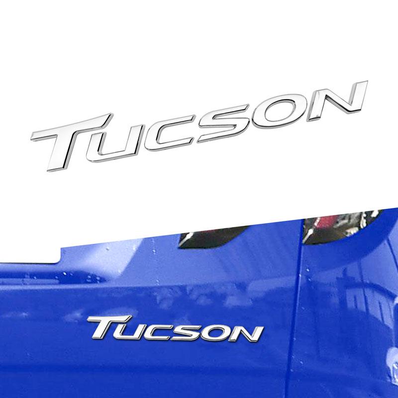 3d ABS Chrome Black Logo Tucson Emblem Letters Nameplate Decal Car Bag Badge For Tucson Sticker Accessories