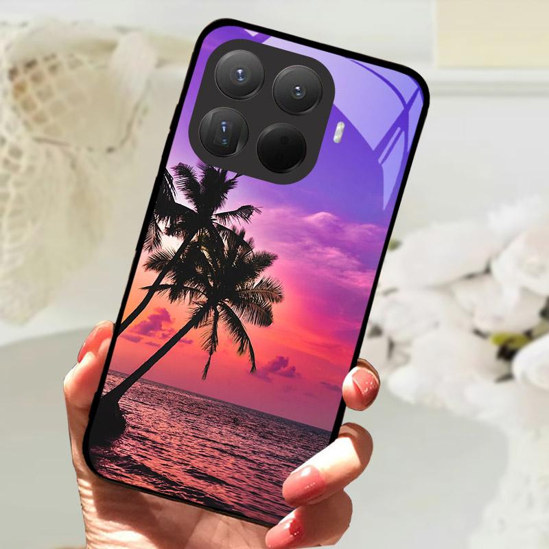 Чехол для Xiaomi 15T Pro Модный Закаленное Стекло Задняя Крышка Телефона Для Xiaomi 15TPro 15 T Xiaomi15T Защитный Чехол Fundas Coque
