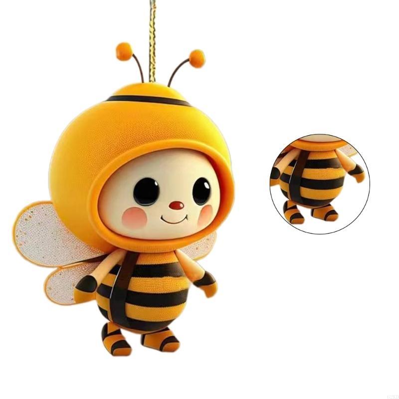 62KD Украшение Пчелы, Подвески для Зеркала Автомобиля, Акриловый Держатель для Зеркала Заднего Вида Автомобиля