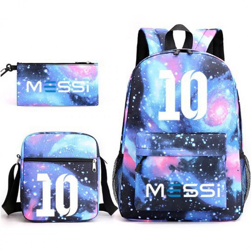 CR7C Kids School Backpack Set With Printed Design - Oxford Fabric Dual-Shoulder Bag Shoulder Pencil Case Grades 5-6