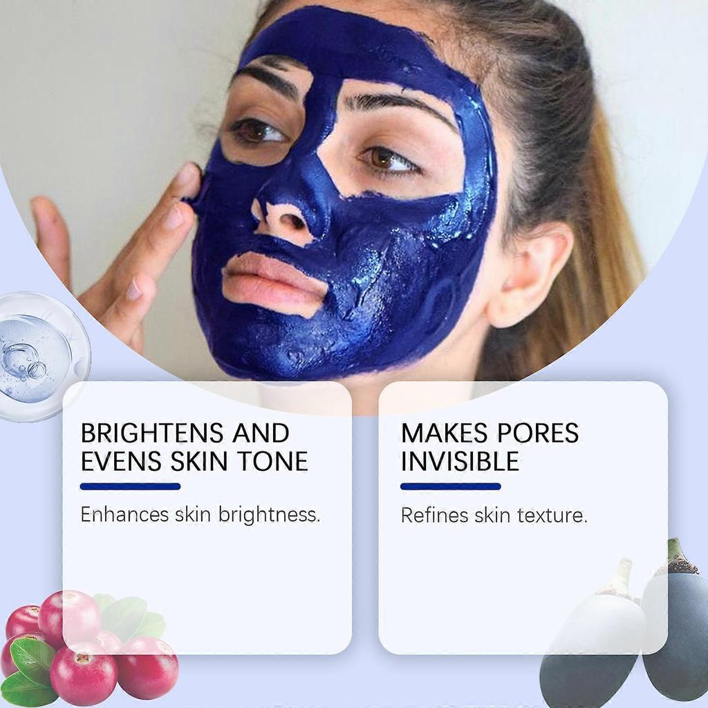 Viareline Indigo Spreadable Mask Powder - Moisturizing, Refines Pores, Evens Skin Tone, Skincare Mask Powder