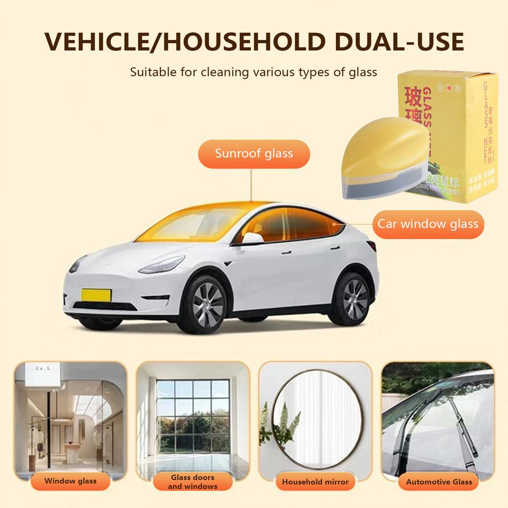 Доска для чистки стекол Щетка для чистки автомобильных стекол Средство для удаления масляной пленки с лобового стекла Покрытие автомобильных стекол Мышь для чистки стекол