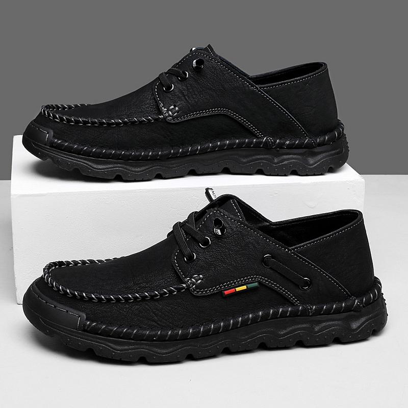 Мужская повседневная обувь из натуральной кожи в стиле ретро, удобная мужская обувь для активного отдыха, нескользящие кроссовки ручной работы для походов, обувь для треккинга