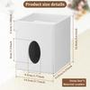 2 In 1 Square Tissue Box Cover PU Leather Cube Facial Tissue Dispenser with Top Tray Desktop Decoration for Home Bathroom Office