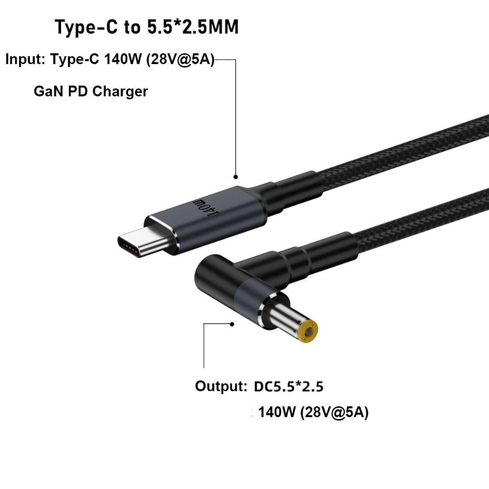 180CM Laptop USB Type C To DC Cable 20V 7A Power Supply Cord for HP/Dell/Asus Home Office