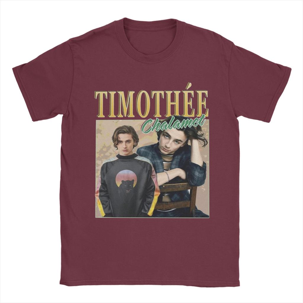 Timothee Chalamet Actor TShirts Unisex Crazy Cotton Tees Crewneck Short Sleeve T Shirt Plus Size Clothing