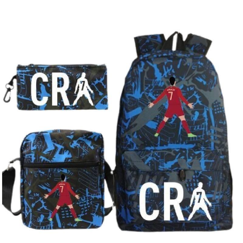 Cr7 Children's Backpack Set With Breathable Comfortable Straps And Letter Print
