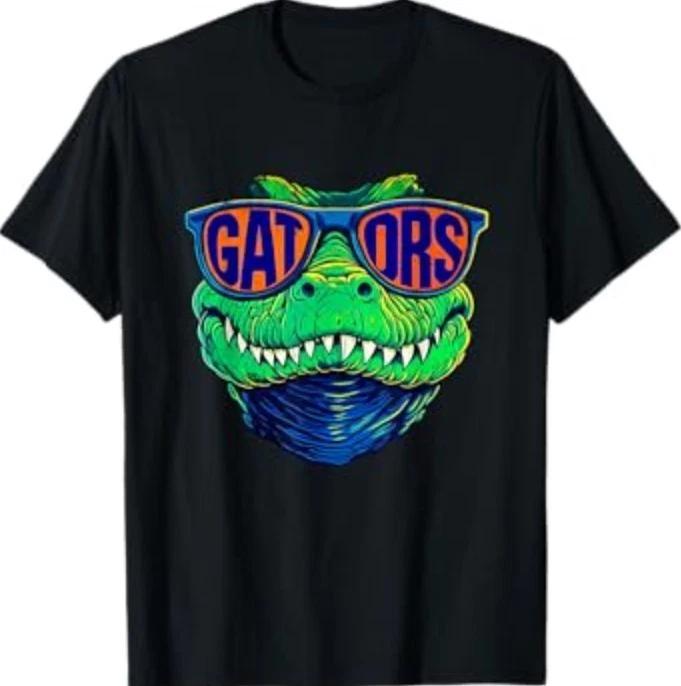 Винтажная футболка с графическим рисунком животных Gators Sunglasses Throwback Design